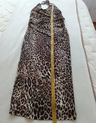 Vestido largo Zara estampado leopardo