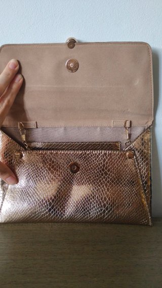 Bolso de fiesta dorado Parfois