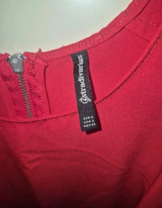 Top donna rosso e bianco