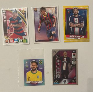 5 Cromos de Fútbol Neymar Jr.