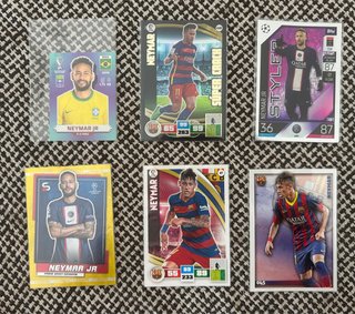 6 Cromos de Fútbol Neymar Jr.