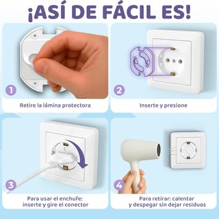 25 Protectores Enchufes Niños WunderHippo
