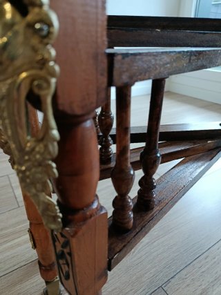 Mesa Centro Marroquí Latón y Madera
