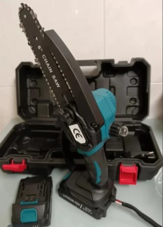Motosierra Eléctrica Recargable (2 Baterías)