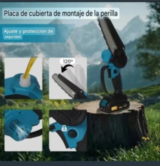 Motosierra Eléctrica Recargable (2 Baterías)