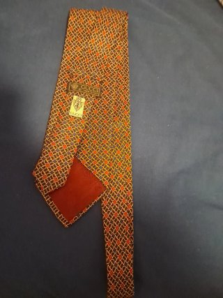 Corbata Gucci azul con dorado