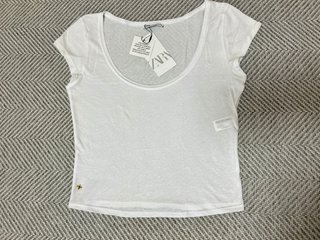 Zara camiseta blanca + falda vaquera elástica * M