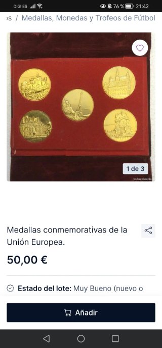 MONEDAS / MEDALLAS CONMEMORATIVAS UNIÓN EUROPEA