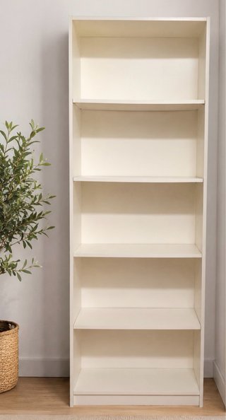 Estantería blanca de madera