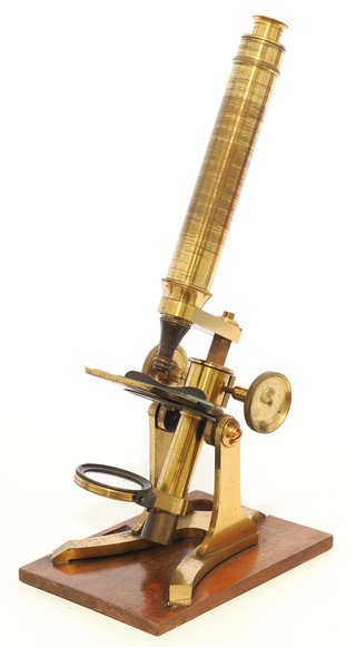 Microscopio antiguo inglés (c.1860)