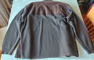 Chaqueta Lacoste Marrón Suede y Punto