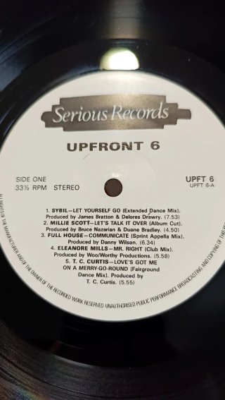 Vinilo Upfront 6 (1987) Serious Records NM/VG++