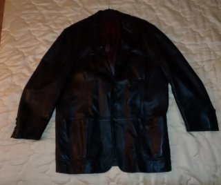 Chaqueta de piel negra 100%piel ovino