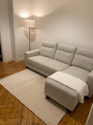 Sofá Chaiselongue Ikea Gris/Beige Casi Nuevo