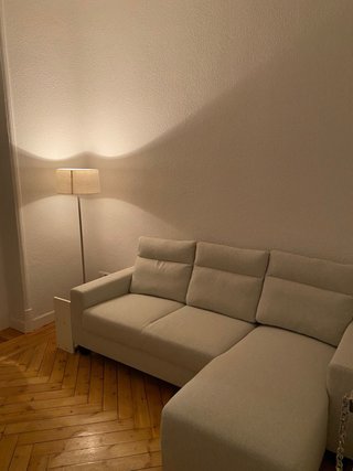 Sofá Chaiselongue Ikea Gris/Beige Casi Nuevo