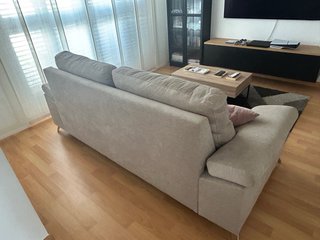 Sofá extraíble tela beige