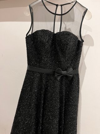 Vestido Negro Fiesta negro brillante