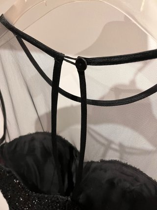 Vestido Negro Fiesta negro brillante