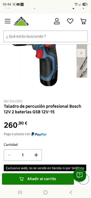 Taladro Bosch Profesional con 2 Baterías