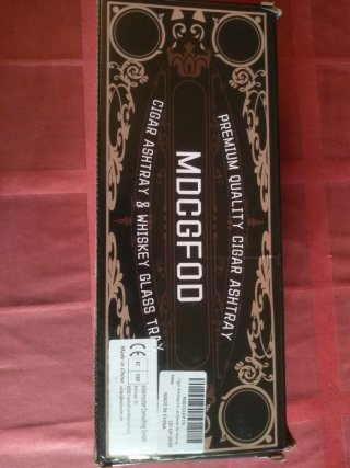 Set portacenere per sigari e bicchiere da whisky