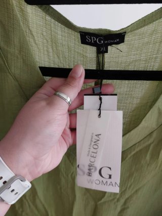 Blusa SPG Verde Talla 52 Verano