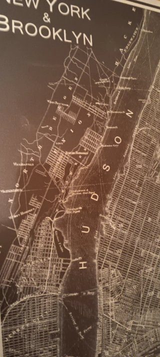 Cuadro Metálico Plano New York & Brooklyn
