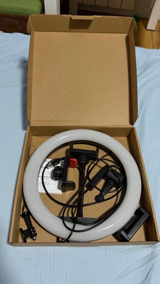 Aro de Luz LED 10” con Trípode, Soporte y Mando Bl