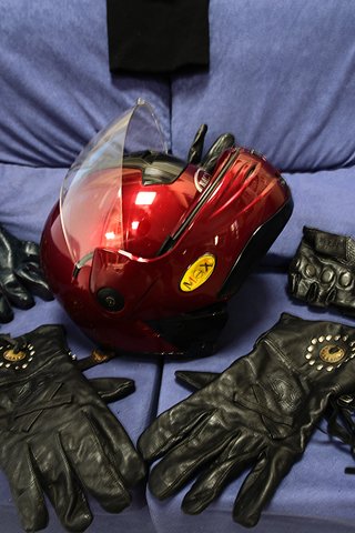 Casco y accesorios de motero