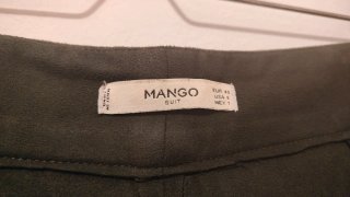 Pantalón ancho ante Mango Verde Oscuro