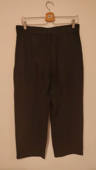 Pantalón ancho ante Mango Verde Oscuro