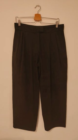 Pantalón ancho ante Mango Verde Oscuro