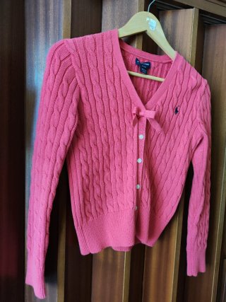 Chaqueta Ralph Lauren rosa trenzada
