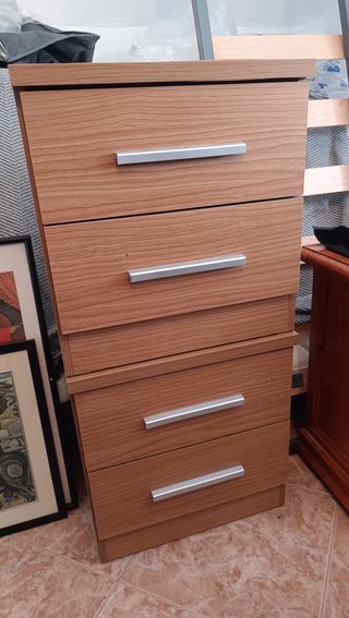 2 Comodas Mesitas Noche Madera