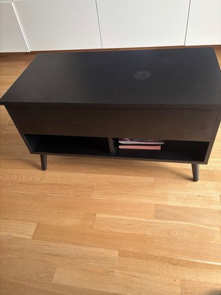 Mesa de centro elevable negra