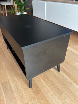 Mesa de centro elevable negra