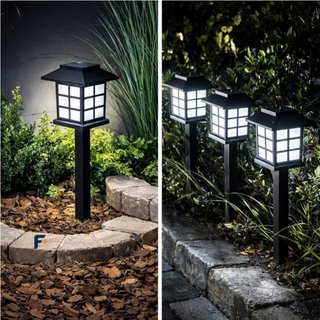 12 Luces LED Solares Exterior Jardín