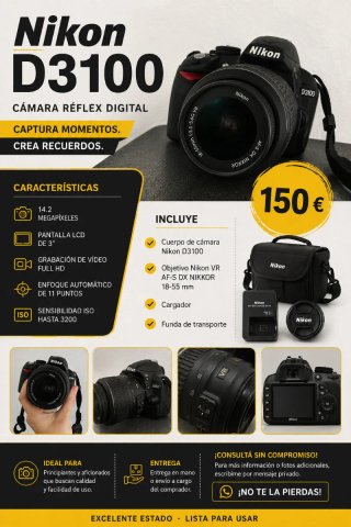 Fotocamera Nikon D3100 Digital Reflex