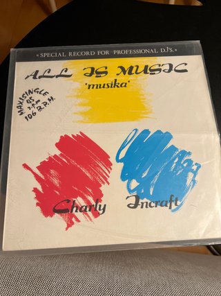 Vinilo ALL IS MUSIC 'musika' Charly Incraft
