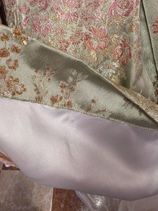 Traje Fallera Vintage Brocado Verde
