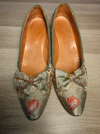 Traje Fallera Vintage Brocado Verde