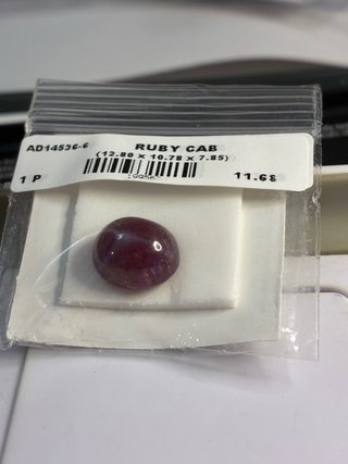 Rubí Natural Cabujón 11.68 Ct AIG
