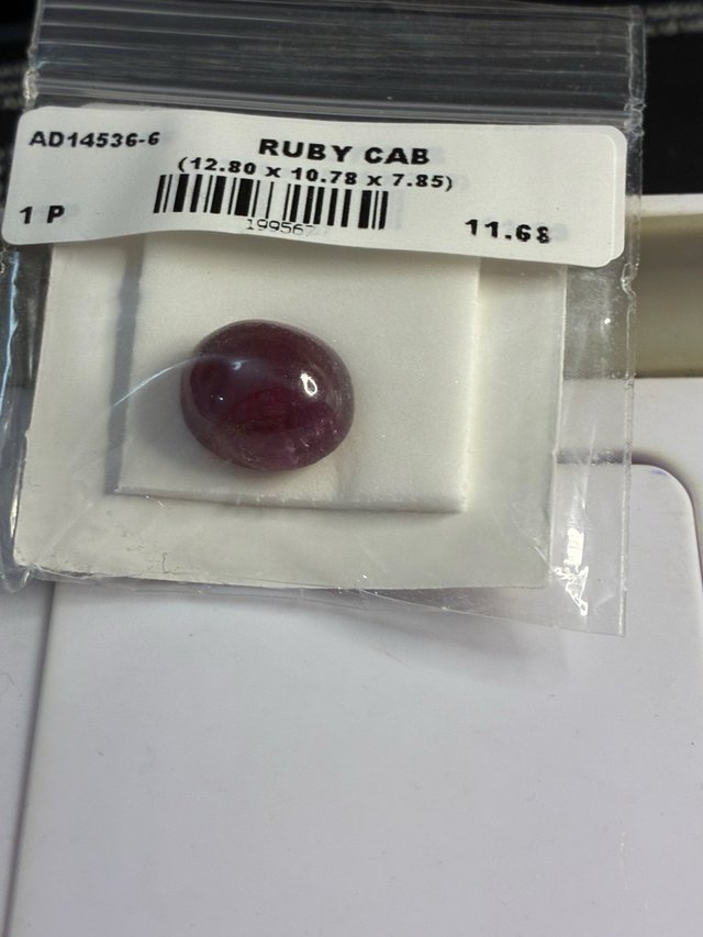 Rubí Natural Cabujón 11.68 Ct AIG