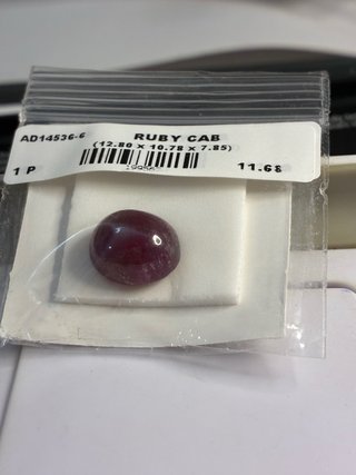 Rubí Natural Cabujón 11.68 Ct AIG