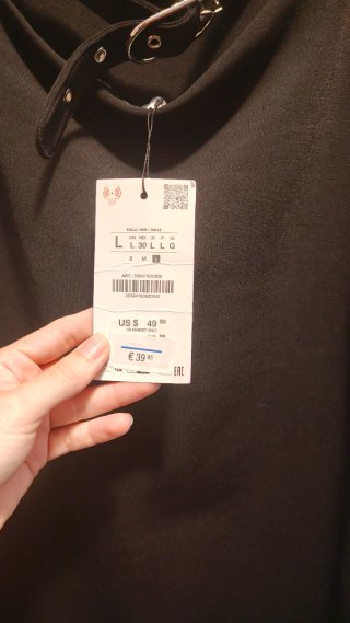 Vestido Zara Negro Espalda Cruzada Hebilla