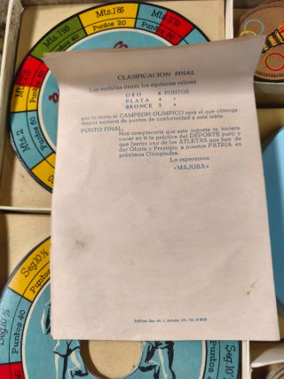 Juego de Mesa Juegos Olímpicos Roma 1960 Vintage
