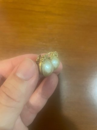 Pendientes perla antiguos con piedras