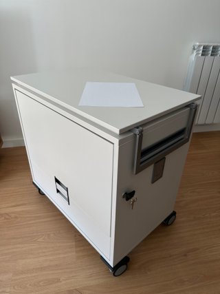 Cajonera Steelcase Metal Gris/Blanco