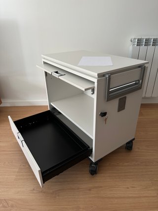 Cajonera Steelcase Metal Gris/Blanco