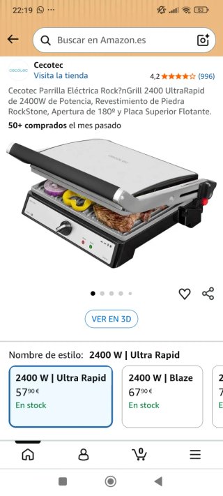 Plancha Cecotec Rock'nGrill Multi 2400W