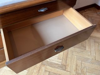 Cómoda Mid-Century con sobre encimera de mármol
